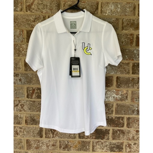 NEW Callaway Opti Dri Golf Polo Shirt Womens Size M White Short Sleeve UC - Picture 1 of 9